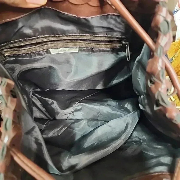 Vintage Faux Leather Chain Woven Boho Hippie Crossbody Bag – Beautiful Purse - Picture 9 of 16